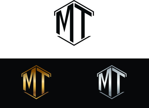 MT circle Shape Letter logo Design