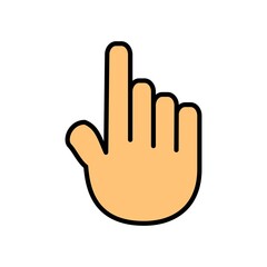 Obraz premium Hand Icon Color Design Vector Template Illustration