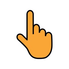 Hand Icon Color Design Vector Template Illustration