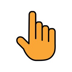 Obraz premium Hand Icon Color Design Vector Template Illustration