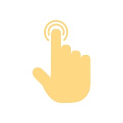 Touch Screen Flat Icon Color Design Vector Template Illustration