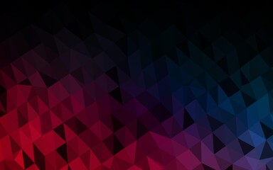 Obraz premium Dark Blue, Red vector blurry triangle pattern.