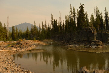 Obraz premium Hiking and camping in Oregon and the beautiful outdoors of the Pacific Northwest of USA
