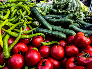 fresh vegetables on the market