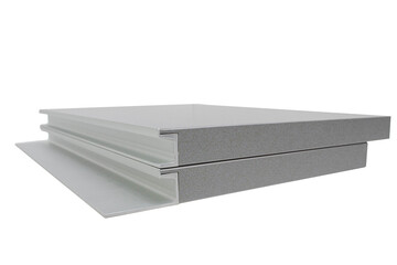 Furniture facades. Isolated on white. Integrated handle.