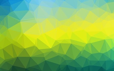 Fototapeta premium Dark Blue, Yellow vector low poly cover.