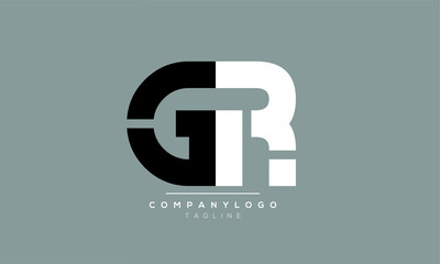 Alphabet letters Initials Monogram logo GR or RG