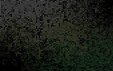 Dark Green, Yellow vector background with bubbles.