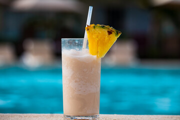 Tropical drink by the pool