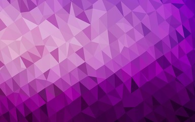 Obraz premium Dark Purple vector triangle mosaic template.