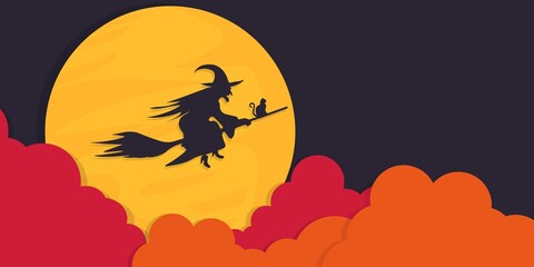 Halloween background in paper cut and paper art style. A perfect vector background for your design assets and banners.