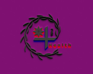 3d health logo design concept