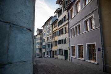 Fortunagasse street next to Lindenhof Zurich Switzerland