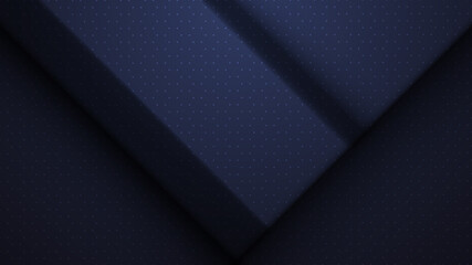 Blue stylish background with shadows and hexagon pattern