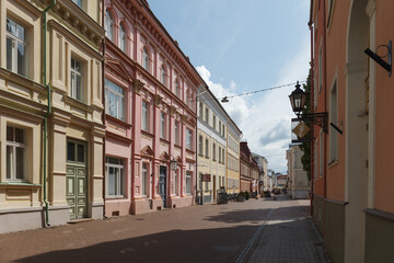 TARTU, ESTONIA - JULY, 7, 2018: City landscape, street in Tartu, Estonia