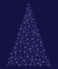 vector stylized image of a christmas tree