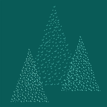 vector stylized image of a christmas tree
