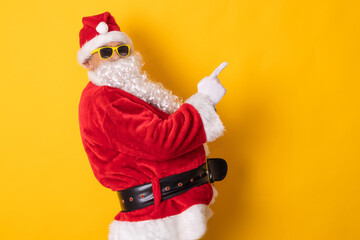 santa claus isolated on background pointing