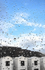 rain drops on a window
