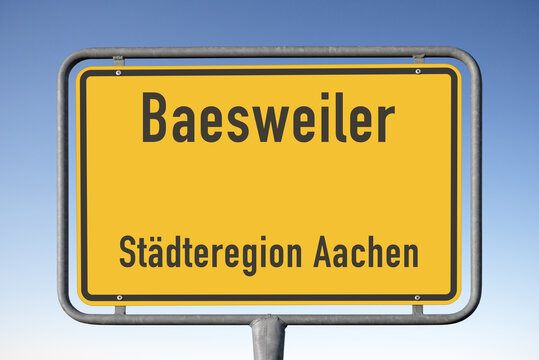 Ortstafel Baesweiler, St&auml;dteregion Aachen (Symbolbild)