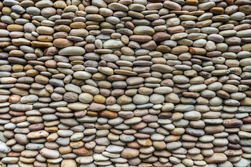 Background of pebble stone wall