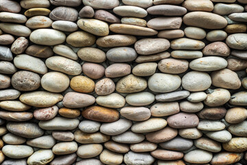 Background of pebble stone wall