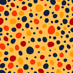 Vintage abstract pattern with colorful spots. Bright vector motley background
