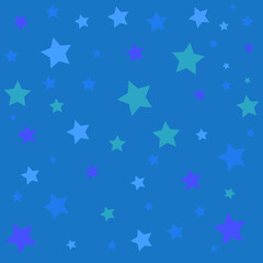 Background for a Christmas card. Blue background with stars. Christmas card.