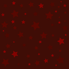 Background for a Christmas card. Red background with stars. Christmas card.