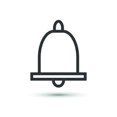 Vector bell icon. Reminder, notify symbol. For web, mobile, design, advertising banner