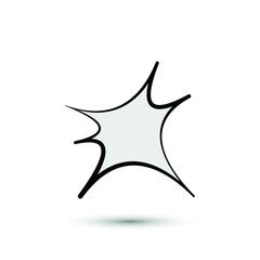 Vector wham boom icon. Explosion symbol. For design, web site design, logo, app, UI.