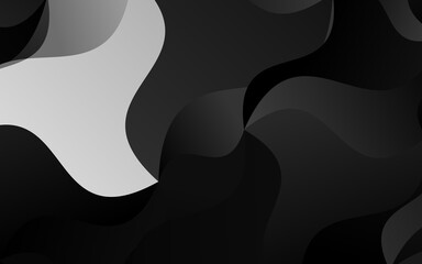 Dark Black vector template with bubble shapes.