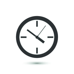 Clock icon in flat style. Vector time symbol for your web site design, logo, app, UI.