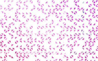 Light Pink vector template with crystals, triangles.