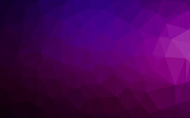 Obraz premium Dark Purple vector triangle mosaic template.