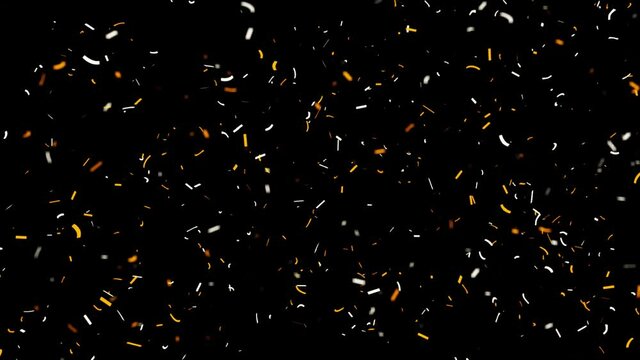 Colorful isolated Confetti particles Gunshot Popper Explosions Shooting Falling green screen Loop Animation. Wedding, Birthday, Celebration, Carnival, Party or Holiday