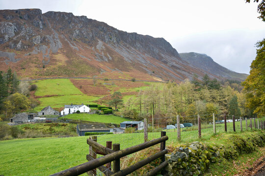 A Farmhouse in the Valley at Tywyn, Mid Wales.