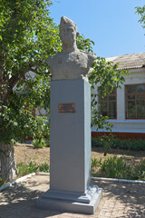 Monument to the Hero of the Soviet Union Fyodor Ivanovich Senchenko in the city of Saki, Crimea