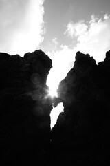 rocks of lava in backlight, Lanzarote
