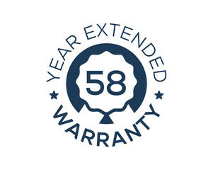 58 Years Warranty images, 58 Year Extended Warranty logos