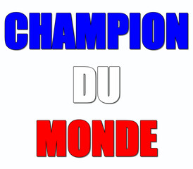 Symbole champion du monde bleu blanc rouge 