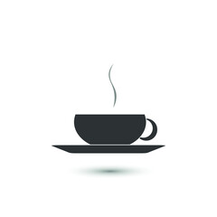 Cup of hot tea/ coffee icon in flat style. Vector drink symbol for your web site design, logo, app, UI.