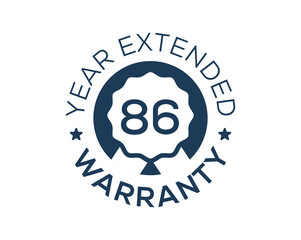 86 Years Warranty images, 10 Year Extended Warranty logos