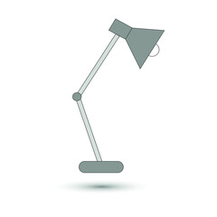 Vector desk lamp icon. Light symbol. For design, web site design, logo, app, UI.
