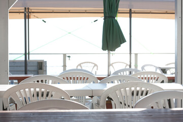 ビーチサイドのテラス