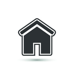 Fototapeta premium Vector web home icon. House, building symbol. For design, web, advertising banner, mobile