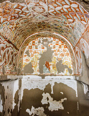 Early orthodox christian fresco in Daniel Pantonassa Church in  Ihlara Valley, Central Anatolia....
