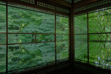 京都　日本　お寺　広告　写真　素材　日本庭園　数寄屋造　紅葉　春　夏　秋　四季　自然　歴史　観光　旅行　