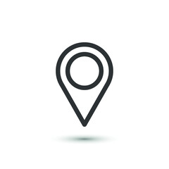 Vector location icon. Map, place symbol. For design, web site design, logo, app, UI.