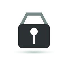 Lock Icon in trendy flat style isolated on white background. Security symbol for your web site design, logo, app, UI. Vector illustration, EPS10.